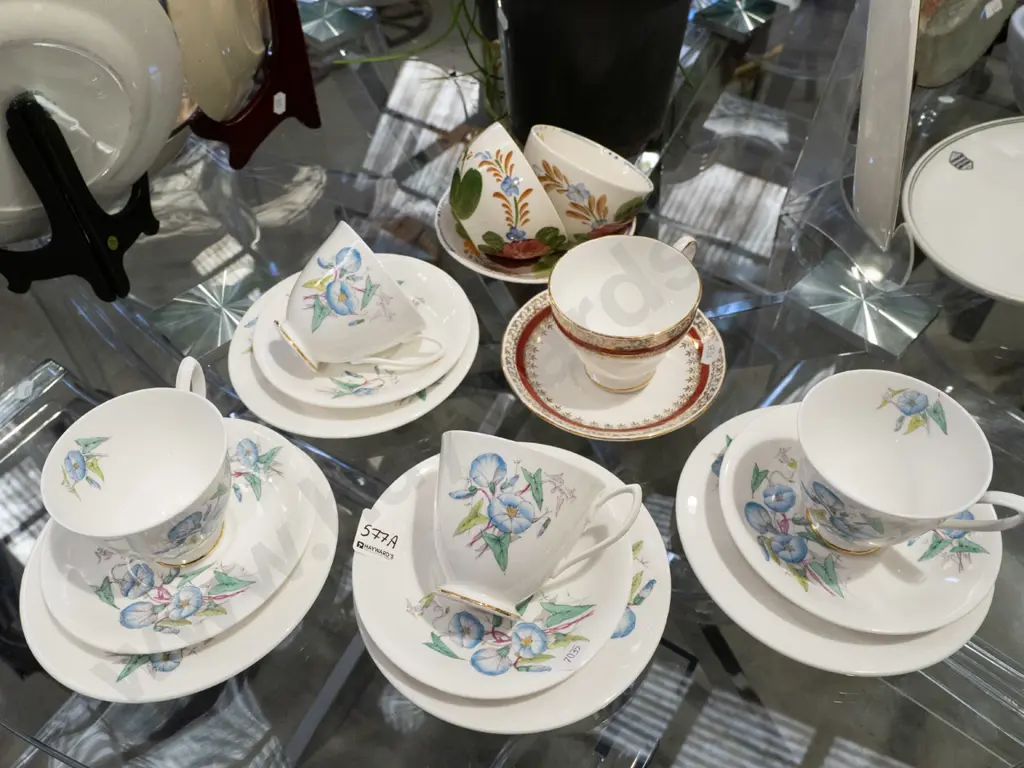 4x Royal Albert Morning Glory trios, Belle Fiore cups etc Image 1++