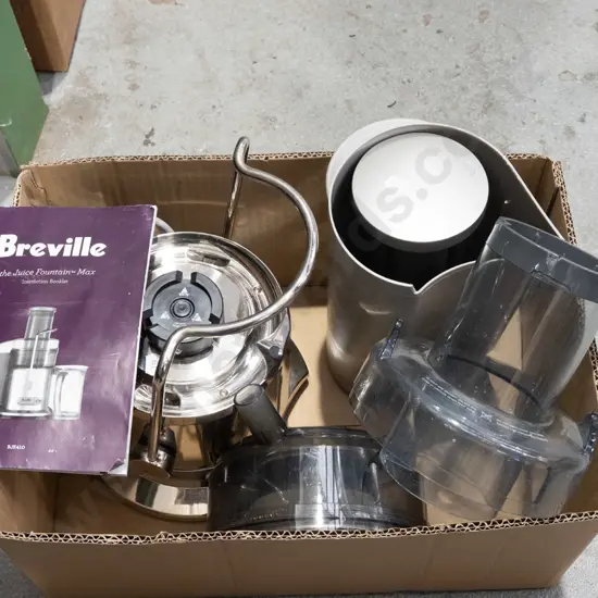 box; Breville juice fountain