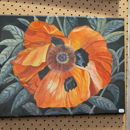 acrylic on canvas - poppy