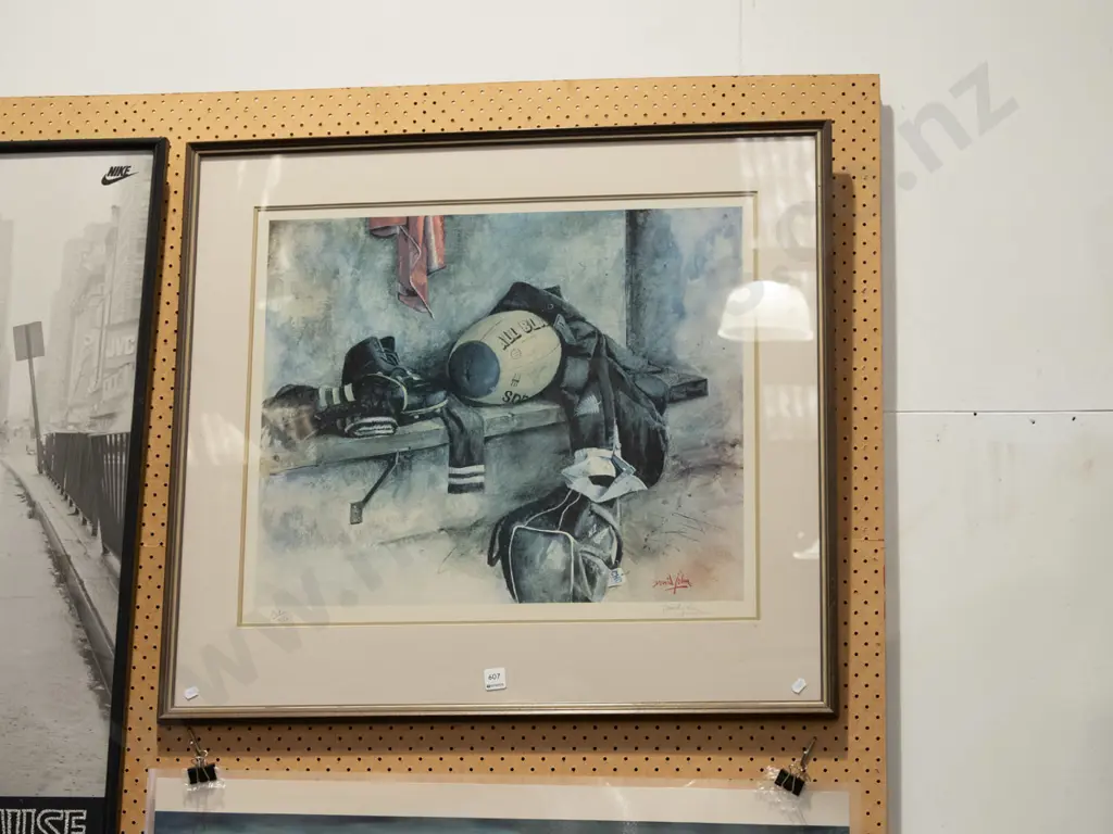 framed David John rugby print Image 1++