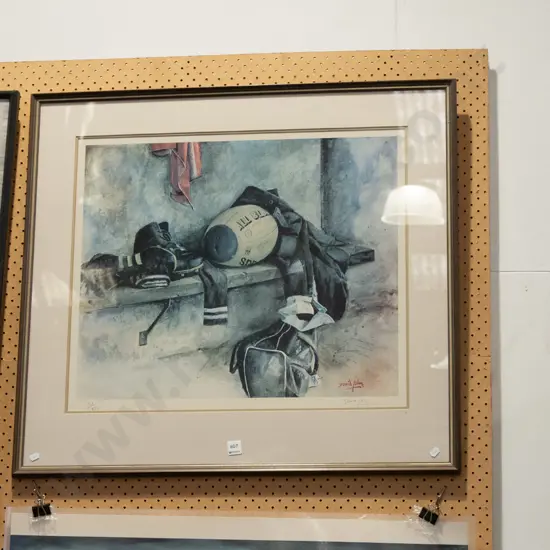 framed David John rugby print