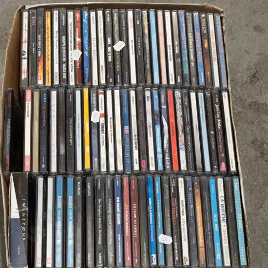box of CDs