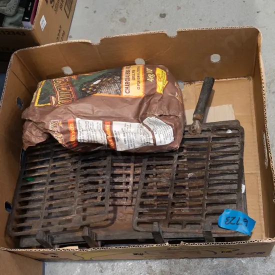 charcoal BBQ and small bag of charcoal