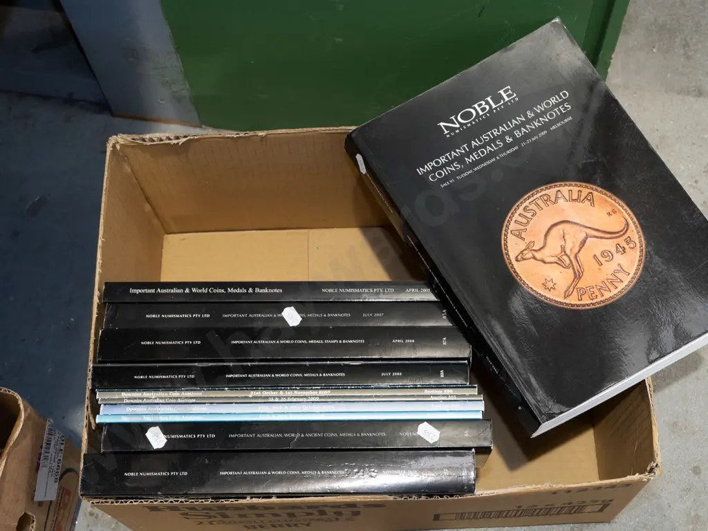 box of various Numismatic catalogues Image 1++