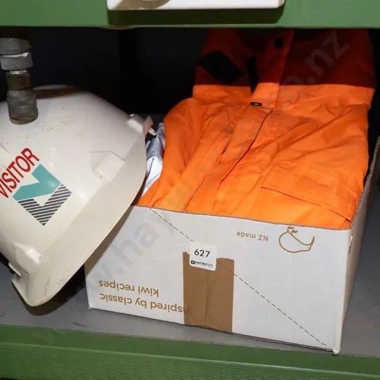 high-vis jacket and hard hat