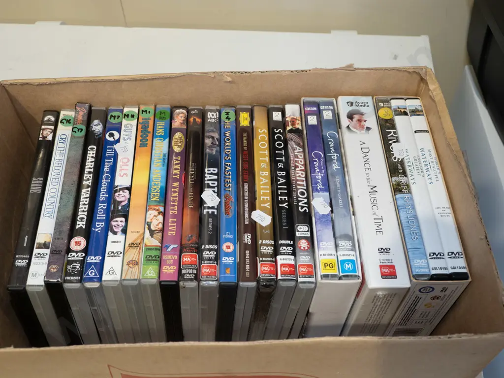 box of DVDs Image 1++