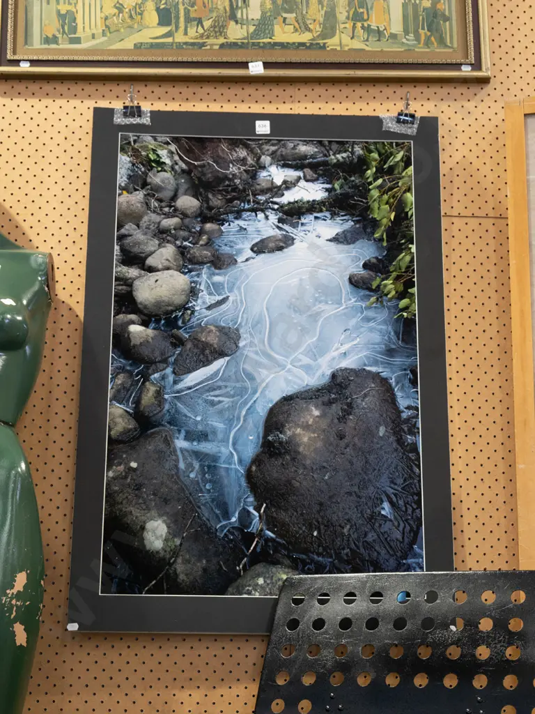 unframed photograph - frozen stream Image 1++