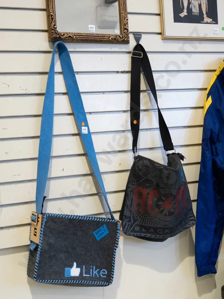 2 satchels - orange dots Image 1++
