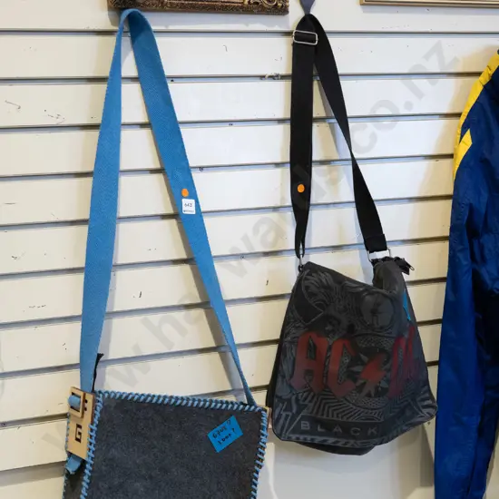 2 satchels - orange dots