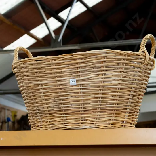 cane laundry basket