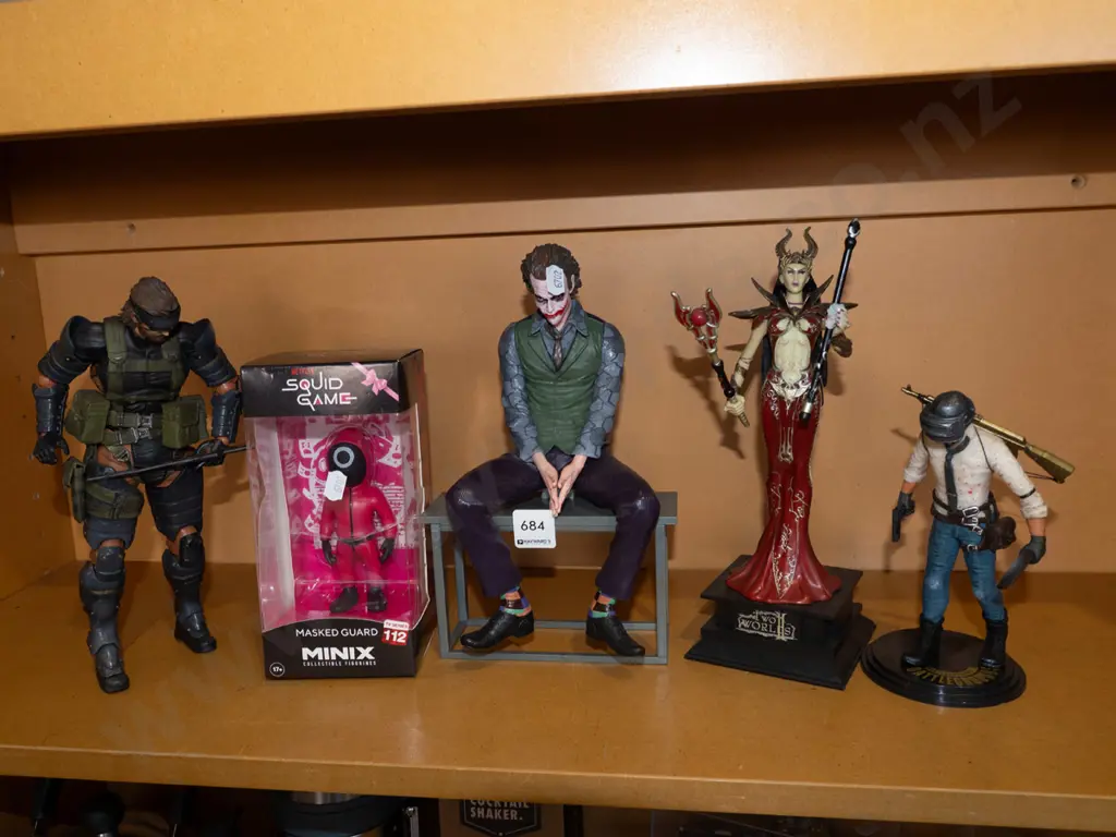 shelf; various action figurines Image 1++