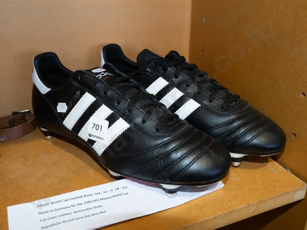 pair of as new Adidas football boots - UK 8.5 - made in Germany for 1986 Mexican World Cup Image 1++