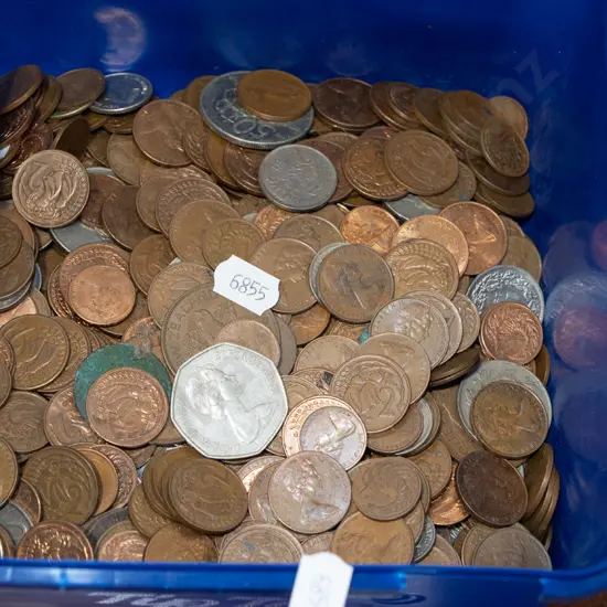 tub of coins