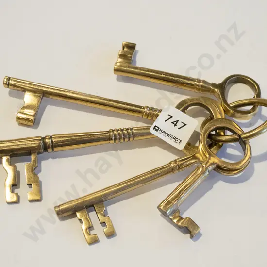 set of brass keys