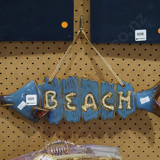 ceramic Beach marlin sign