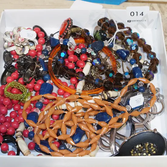 tray of costume jewellery
