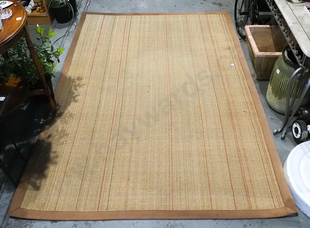 woven jute, edged floor rug L2200 W1500 Image 1++
