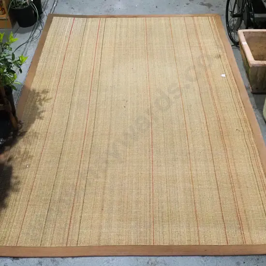 woven jute, edged floor rug L2200 W1500