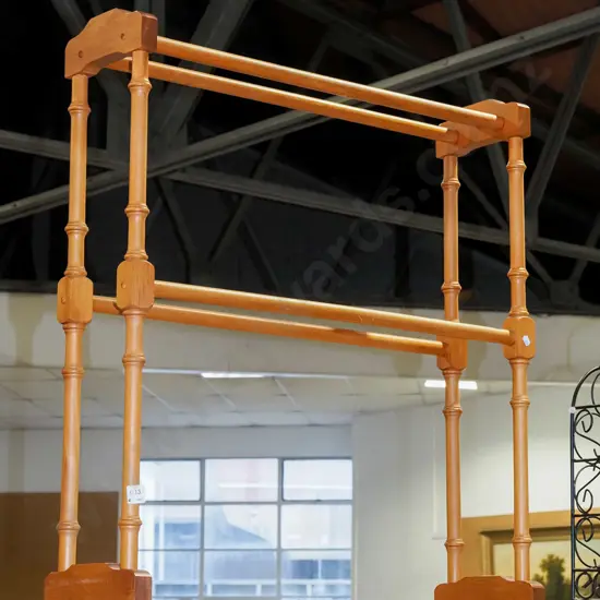wooden towel rail