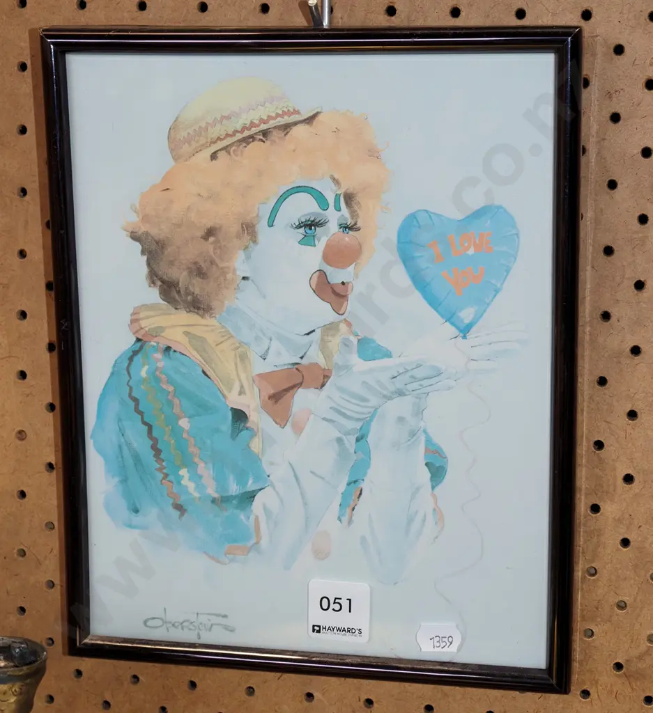 framed clown print Image 1++