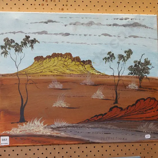 Jeffrey Waku oil on boxed canvas - Uluru