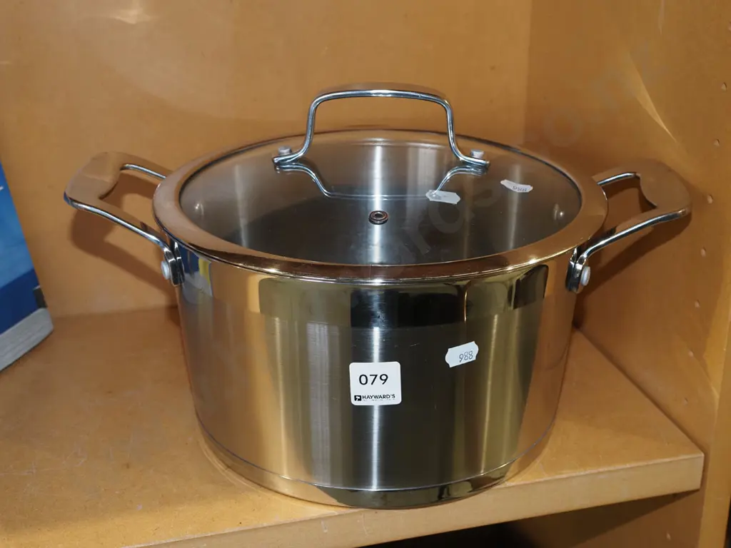 stainless steel Hampton & Masons lidded pot Image 1++