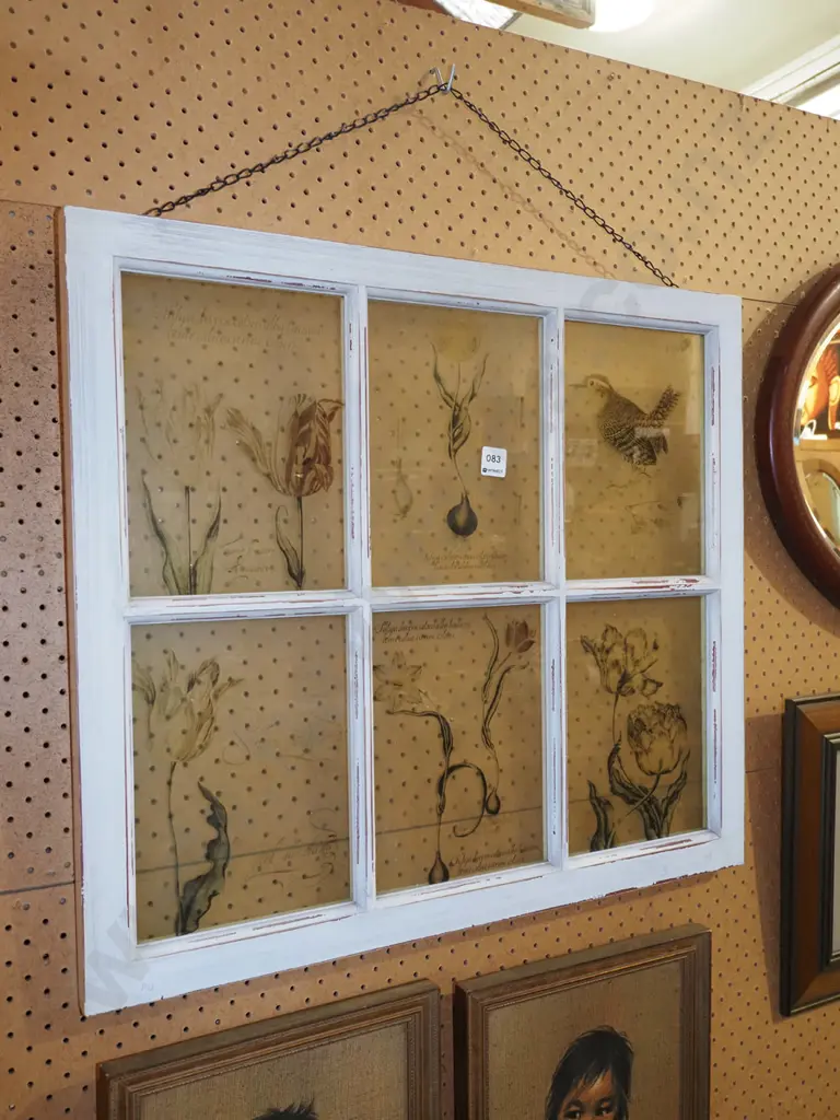 prints on segmented glass window pane H575 W650 Image 1++