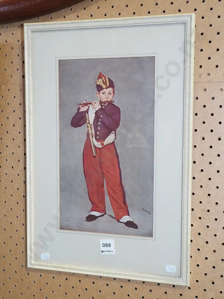 framed print - boy playing flute Image 1++