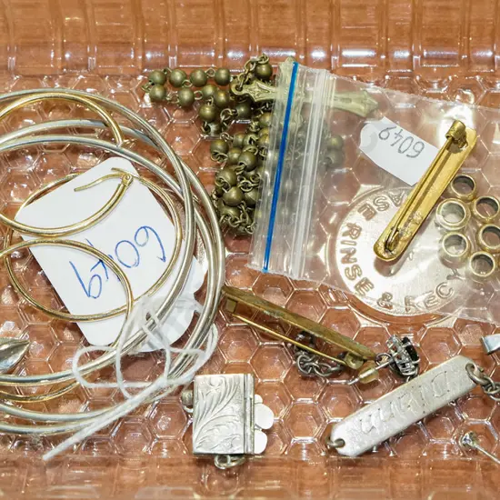 tray of costume jewellery