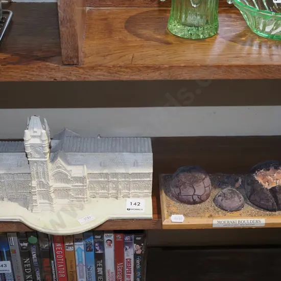 composite model of the University Clock Tower, model of Moeraki Boulders