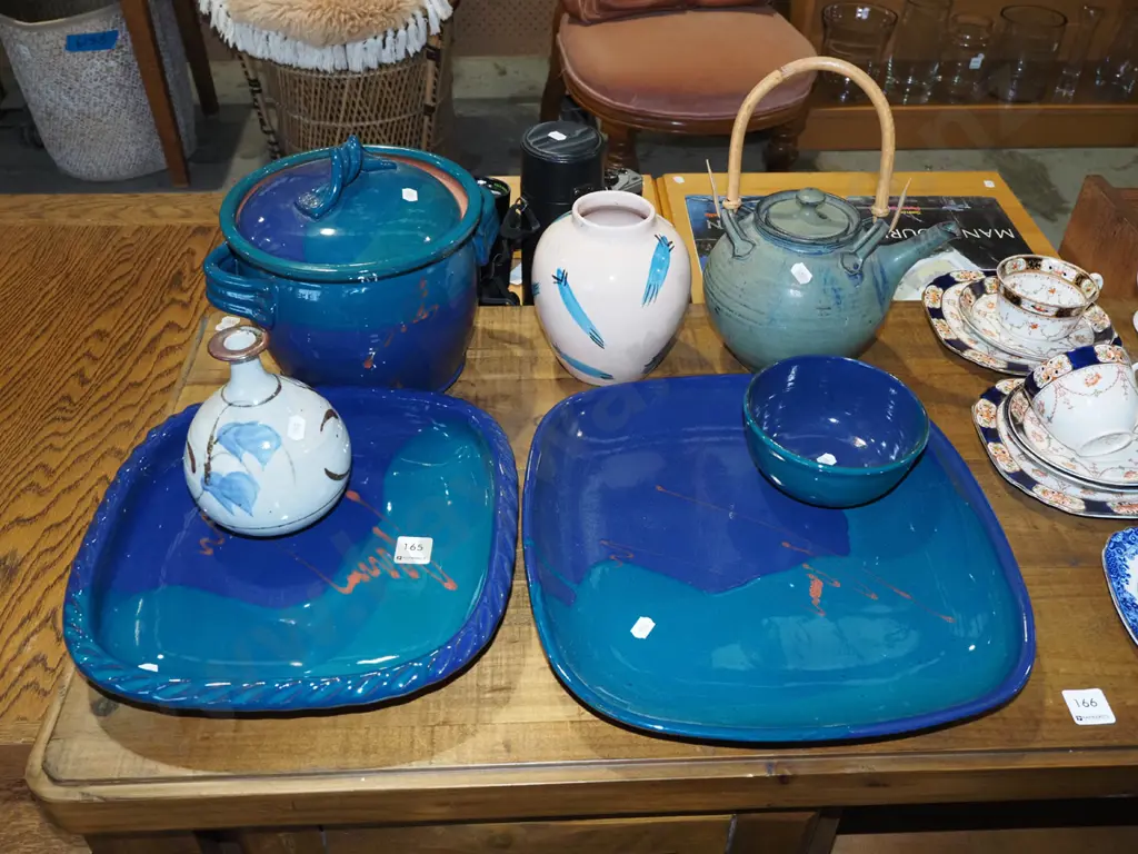 studio pottery lidded casserole, teapot etc Image 1++
