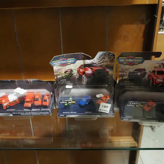3x boxed Micro Machines toy vehicles