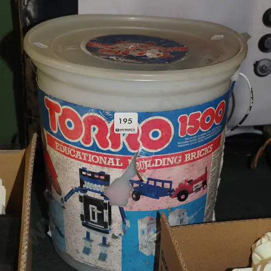 pail of Toro building blocks