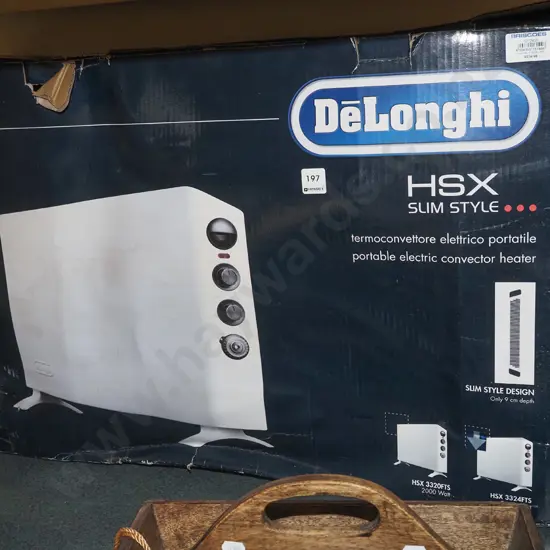 boxed Delonhgi heater - damage to box