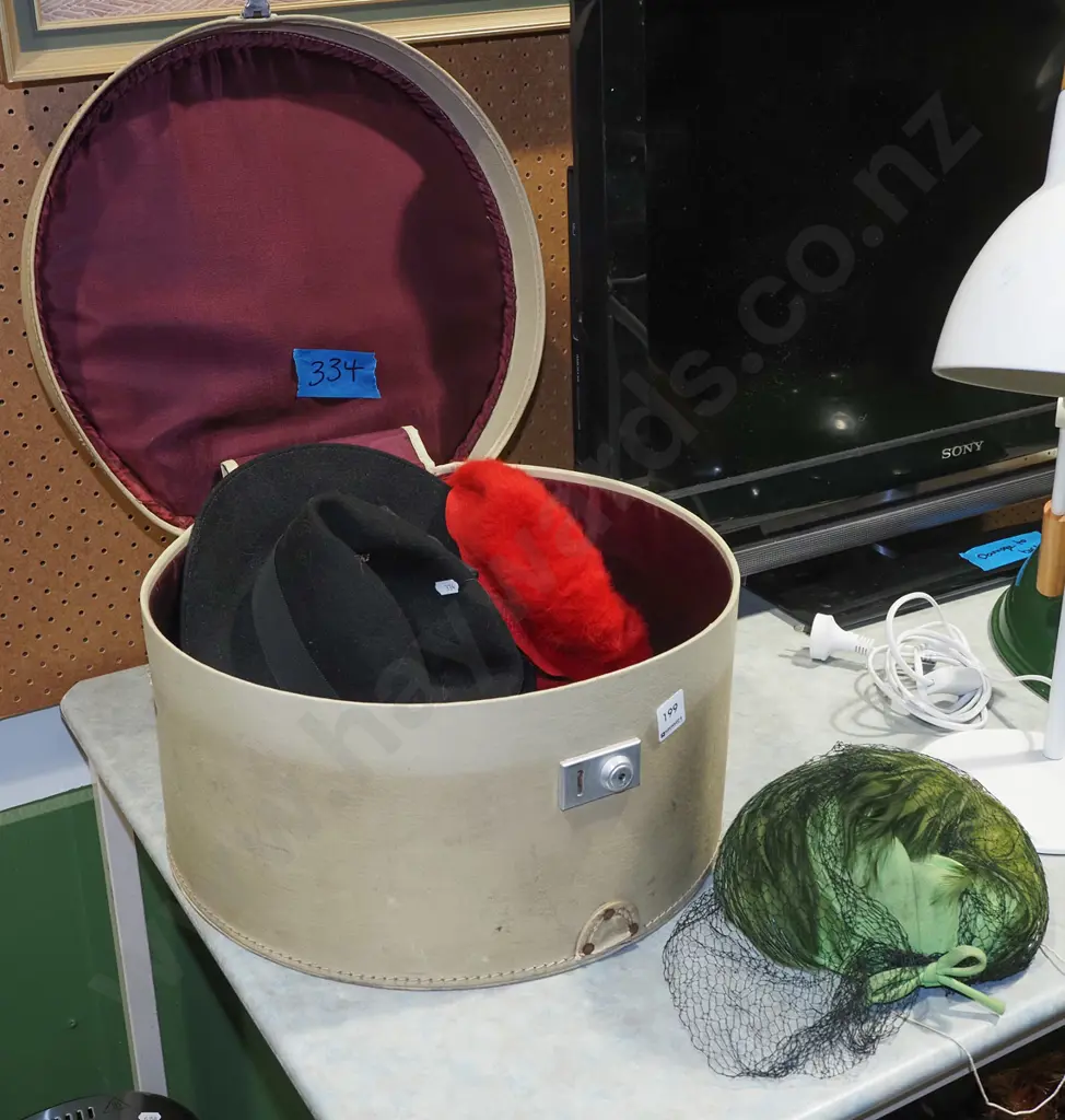 hat box and hats Image 1++