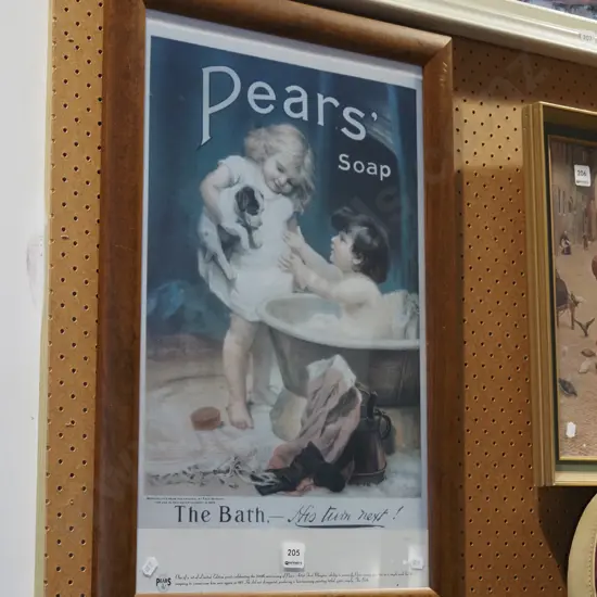 reproduction Pears soap framed print