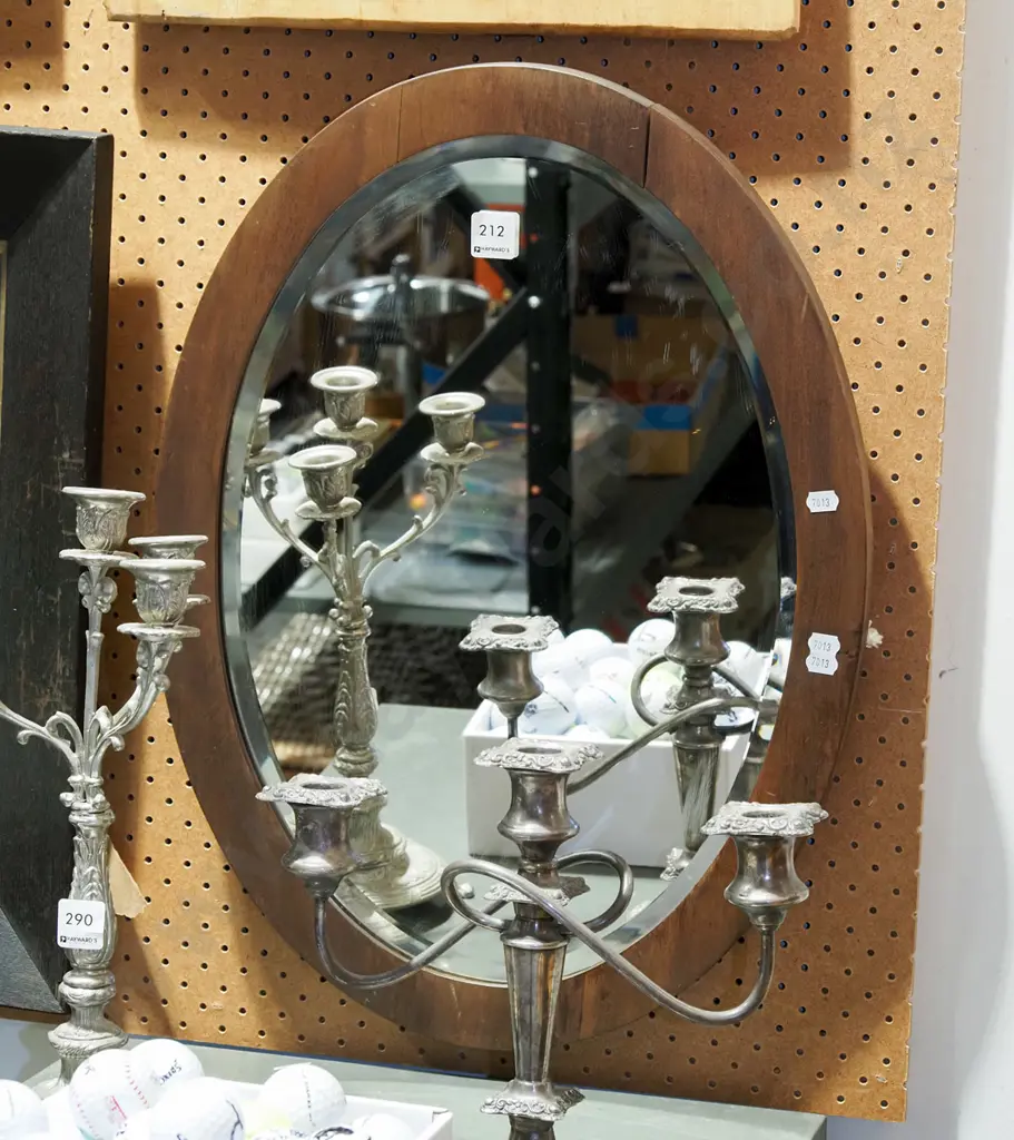 oval bevelled edge wall mirror   Image 1++