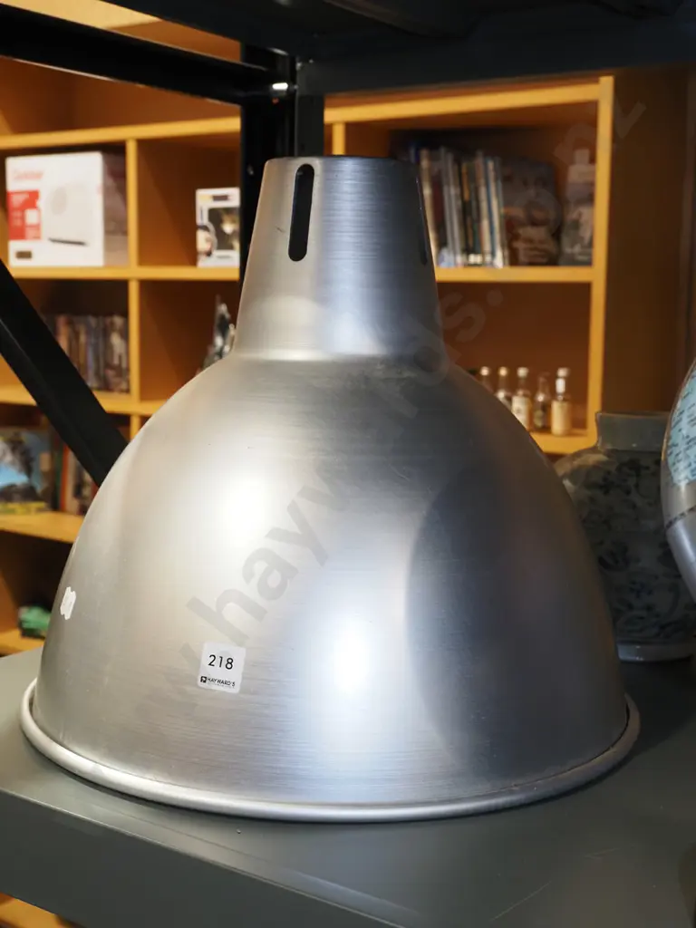 large spun aluminium industrial light shade Diam410 Image 1++