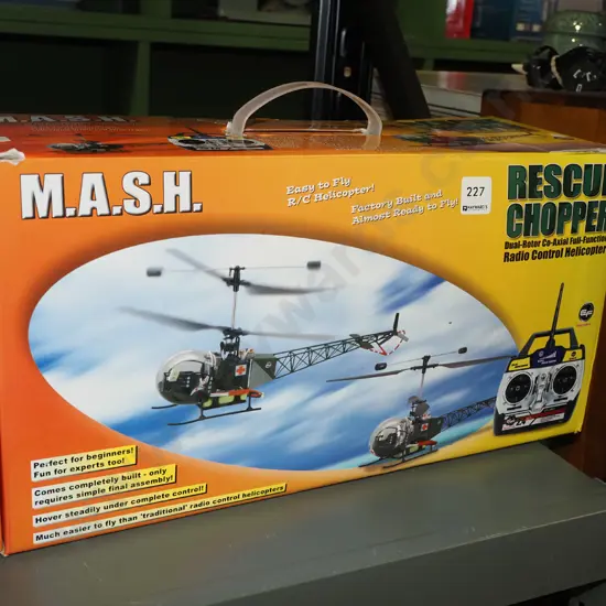 box; MASH rescue helicopter