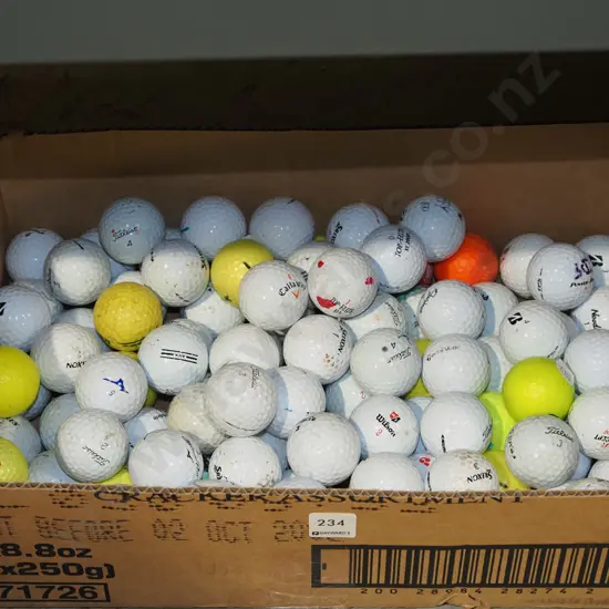 box of golf balls
