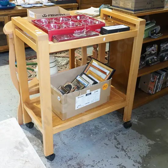 rimu 2 tier tea trolley