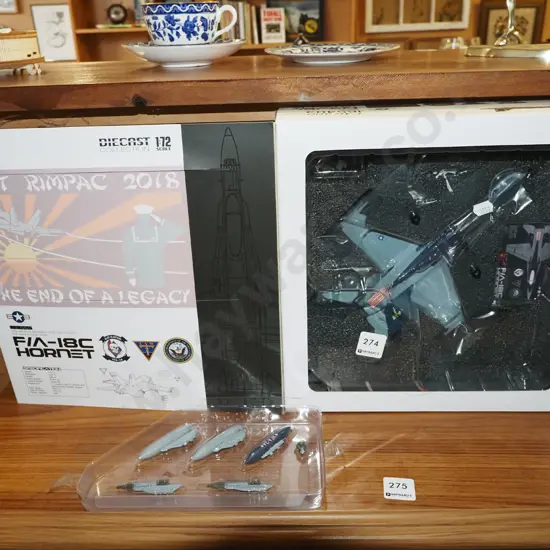 boxed model of a Hornet fighter plane