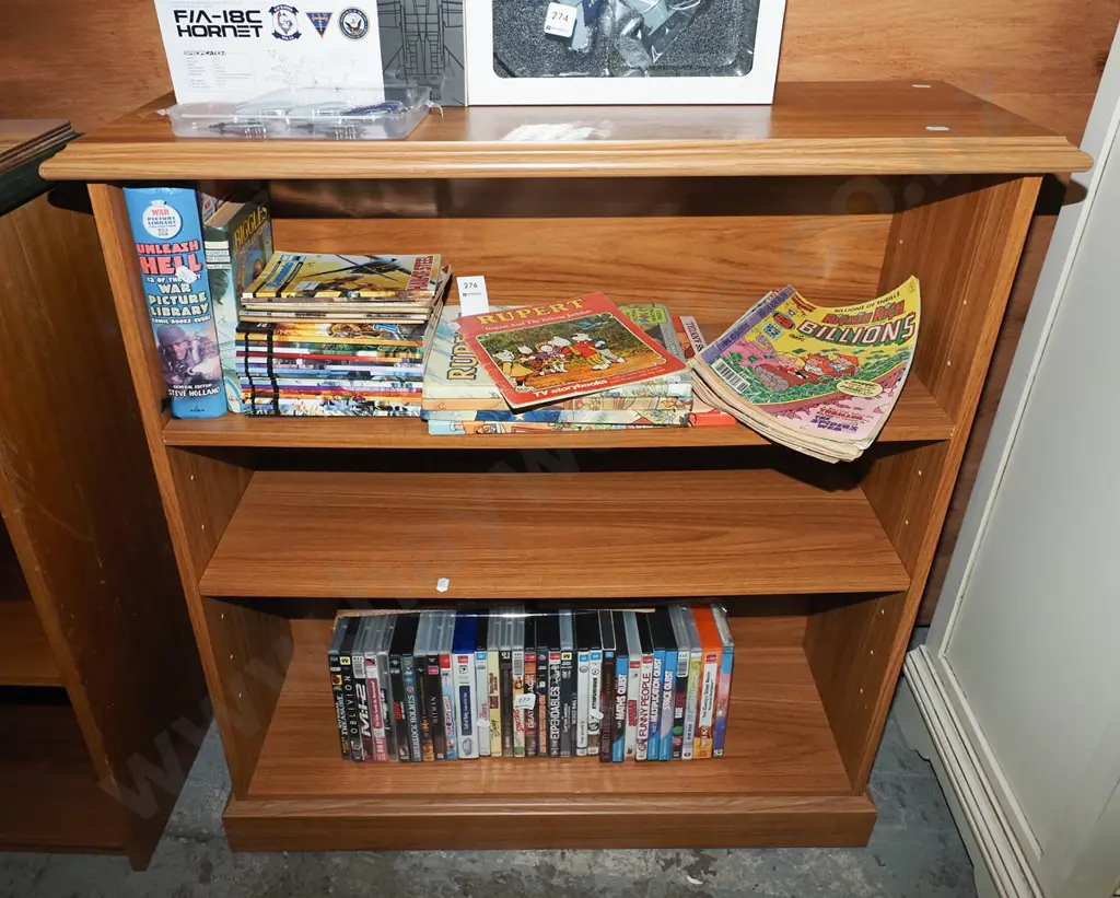 mdf faux veneer adjustable bookcase H920 W830 D260 Image 1++