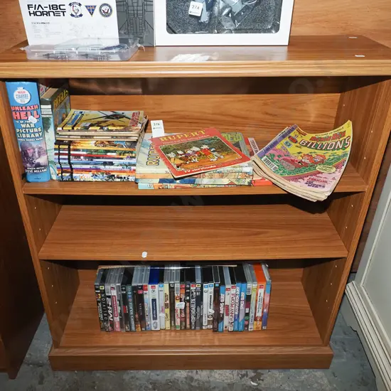 mdf faux veneer adjustable bookcase H920 W830 D260
