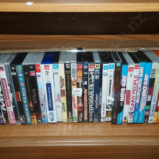 box of DVDs