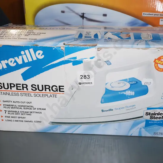 boxed Breville iron
