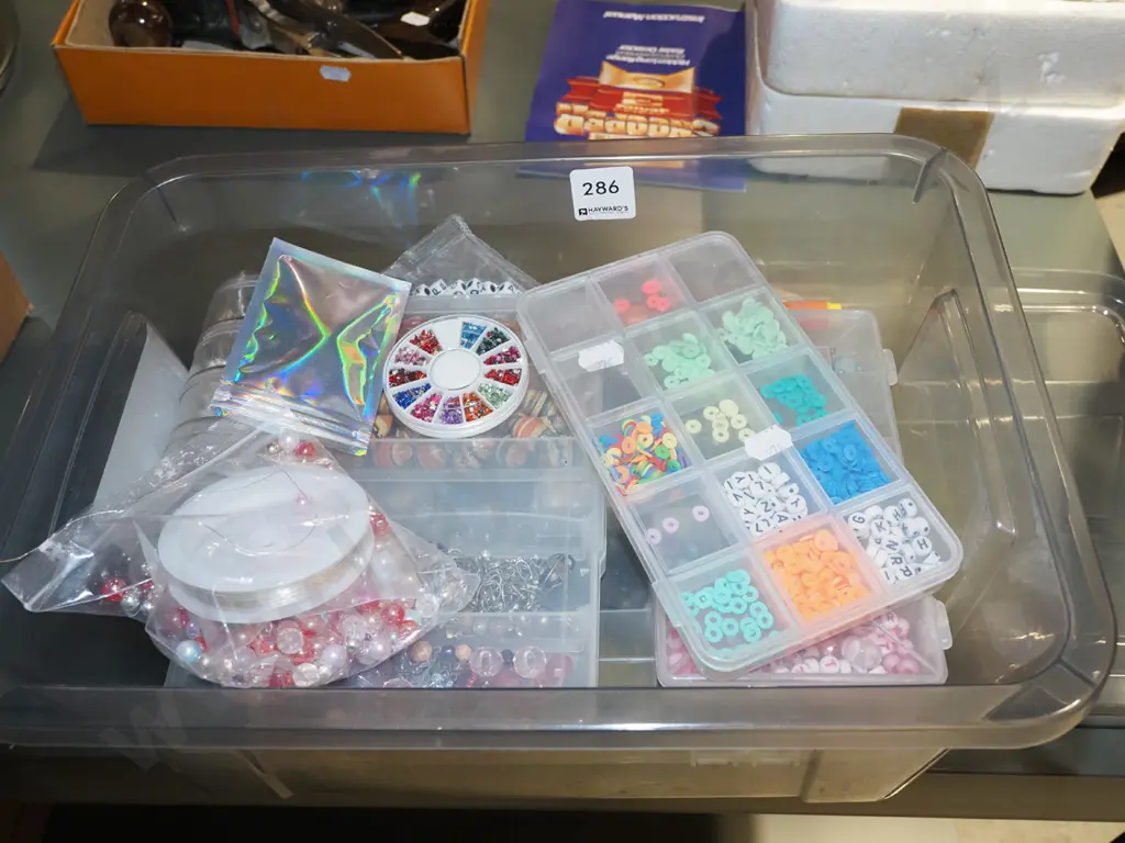 container of crafting beads Image 1++