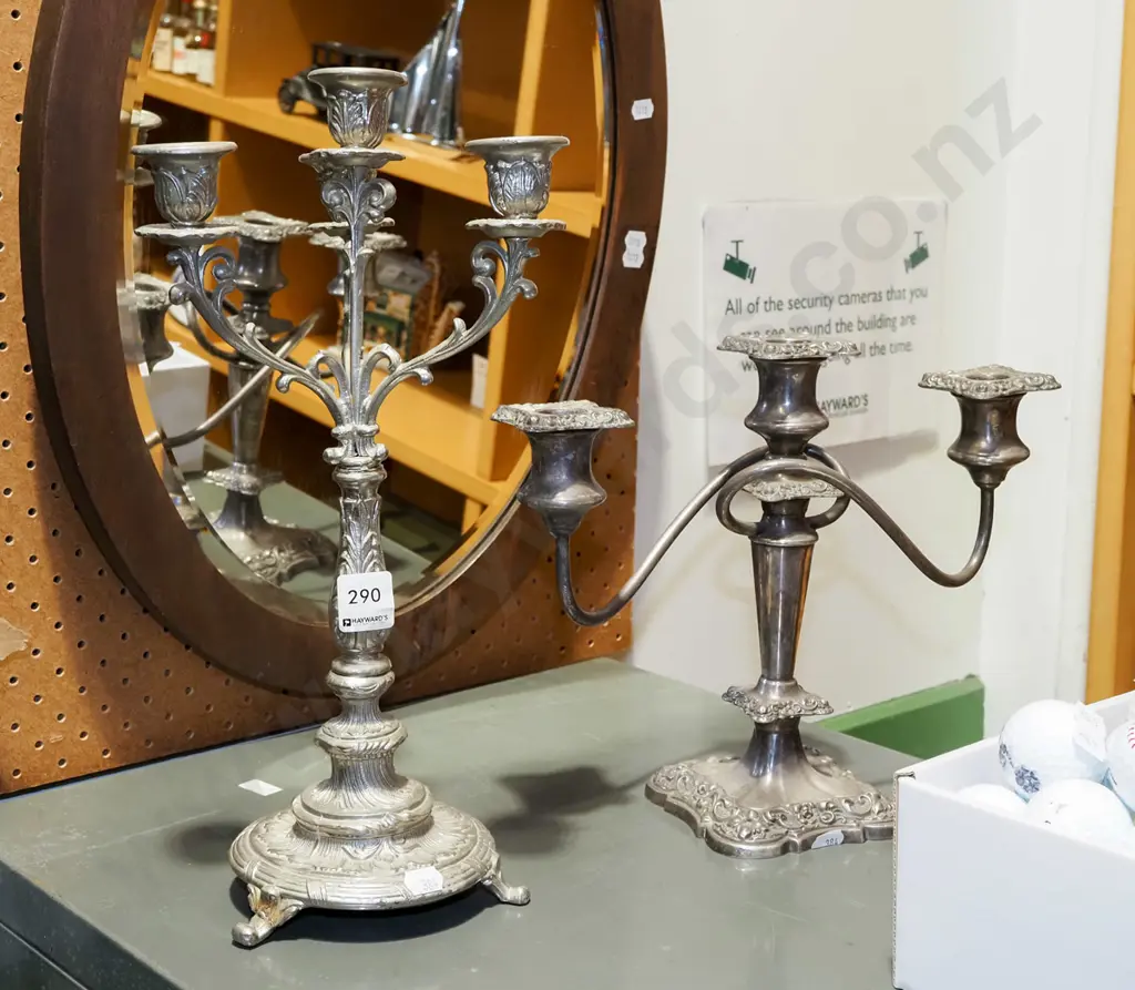 2x plated candelabra Image 1++