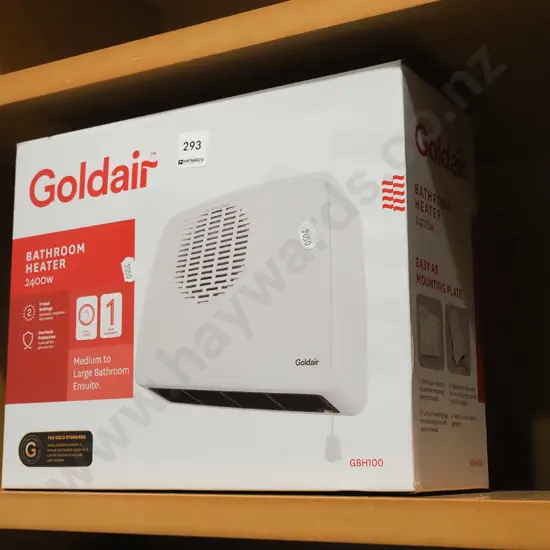 box; Goldaire bathroom heater