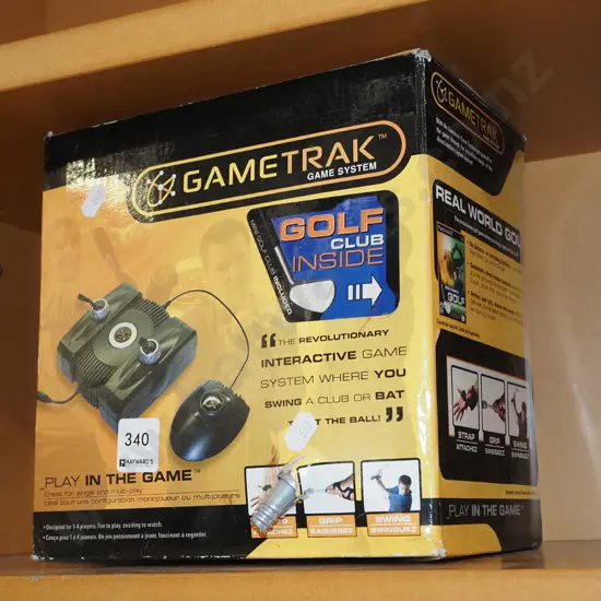 box; game track golf themed simulator